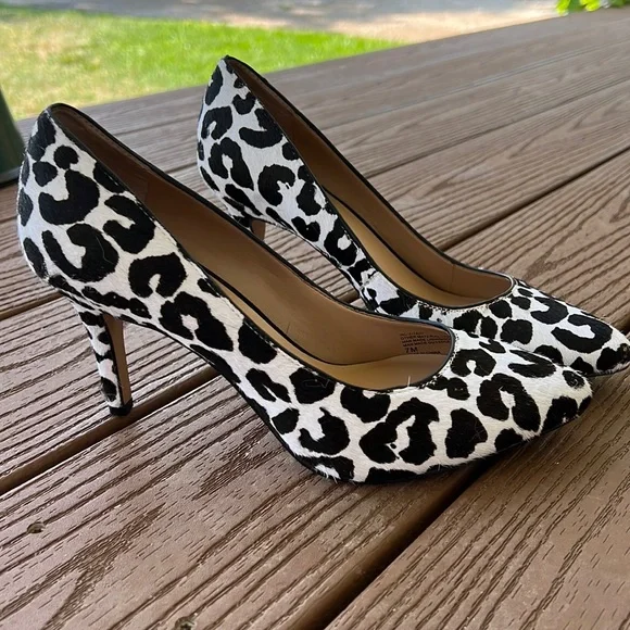 Talons Hauts Imprimé Guépard Pour Femme - Taille US 7.5 - Occasion Portée